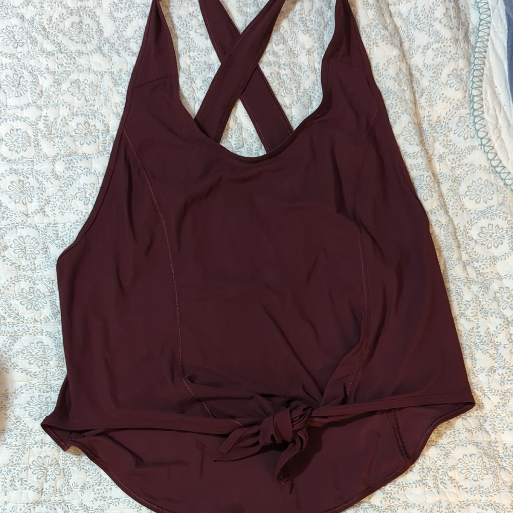 Lululemon Athletica Burgundy Crop Top